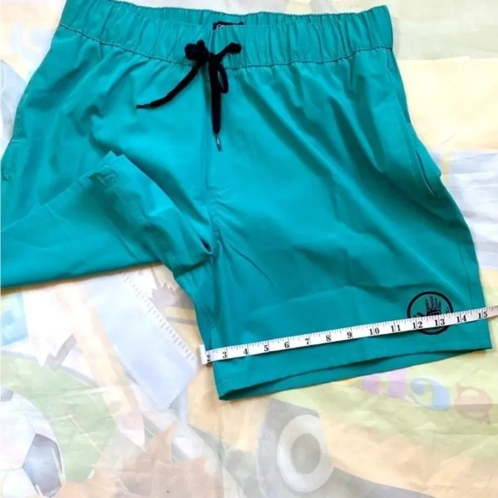 Body Glove Board Shorts Swim Trunks Men Size L /34 Sea Foam Blue Sky NWOT